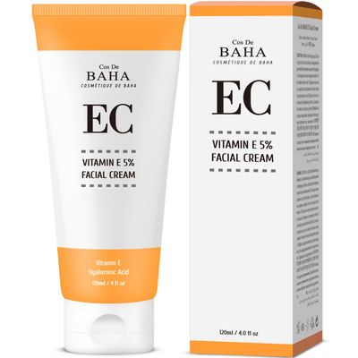 Ceramide Moisture Cream with Vitamin E 5 - Soothing Face Moisturizer for Dry Sensitive Skin - Hydrating Facial Cream with Niacinamide and Hyaluronic Acid, 4 Fl Oz (120ml)