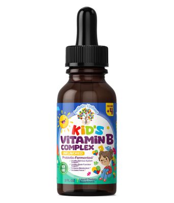 Autistic UpBeat: Kid&#39;s Vitamin B Complex Kid-Friendly Drops Unlfavored B1, B2, B3, B6, B7, B9 Methyl B12 Brain Function, Focus, Metabolism Kids B Complex Liquid Drops Supplement
