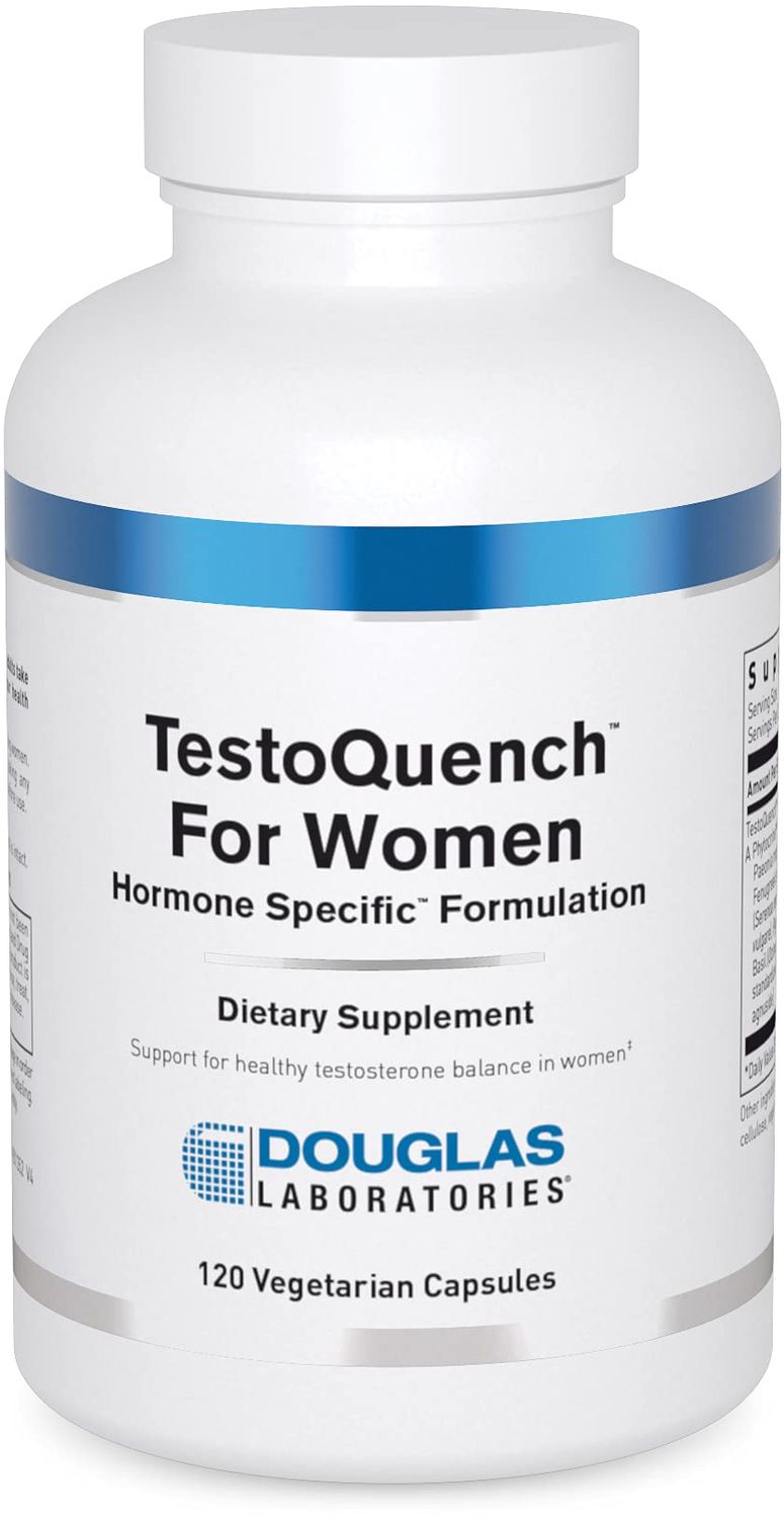 Douglas Laboratories TestoQuench for Women - Memory, Skin, Hair Heart Health Supplement - With Saw Palmetto, Holy Basil Fennel Seed - 120 Vegetarian Capsules