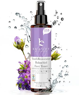 Bakuchiol Face Toner - USA Made with Natural Organic Ingredients, Skin Toner for Oily and Acne Prone Skin, Spray Toner for Aging Skin, Smoothes Fine Lines Wrinkles, Face Toner for Women Anti Aging