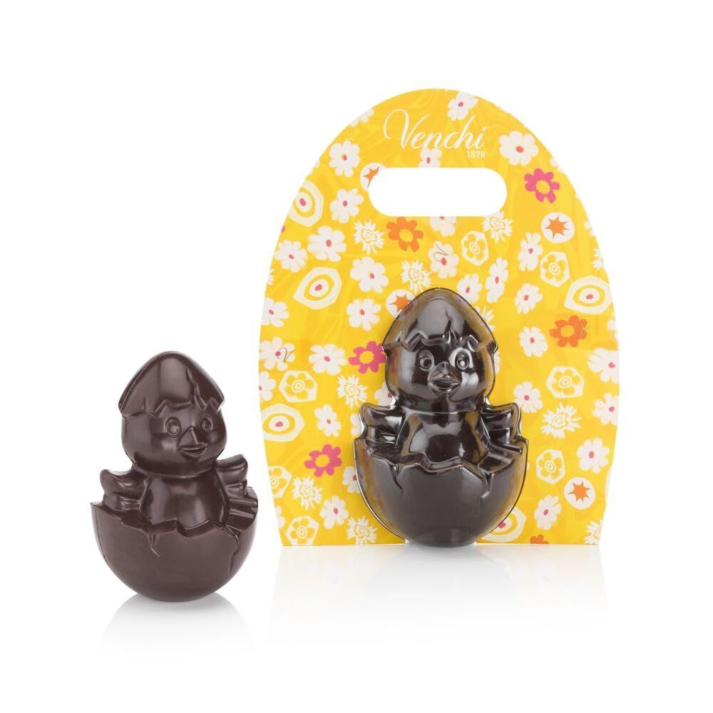 Venchi - 60 Dark Chocolate Chick, Gluten-Free, Vegan, 3.53 oz, Easter Collection, Gift Idea
