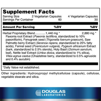 Douglas Laboratories TestoQuench for Women - Memory, Skin, Hair Heart Health Supplement - With Saw Palmetto, Holy Basil Fennel Seed - 120 Vegetarian Capsules