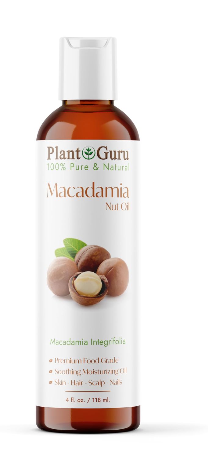 Macadamia Nut Oil 4 fl. oz. Unrefined Cold Pressed 100 Pure Natural - Skin, Hair, Body Face Moisturizer.