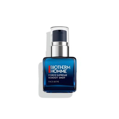 Biotherm Force Supreme Reboot Shot, Revitalize Men&#39;s Skin, A High Concentration 12 Vitamin C, Face And Eye Serum That Targets Fine Lines, Dullness, And Enlarged Pores, 1 Fl. Oz.