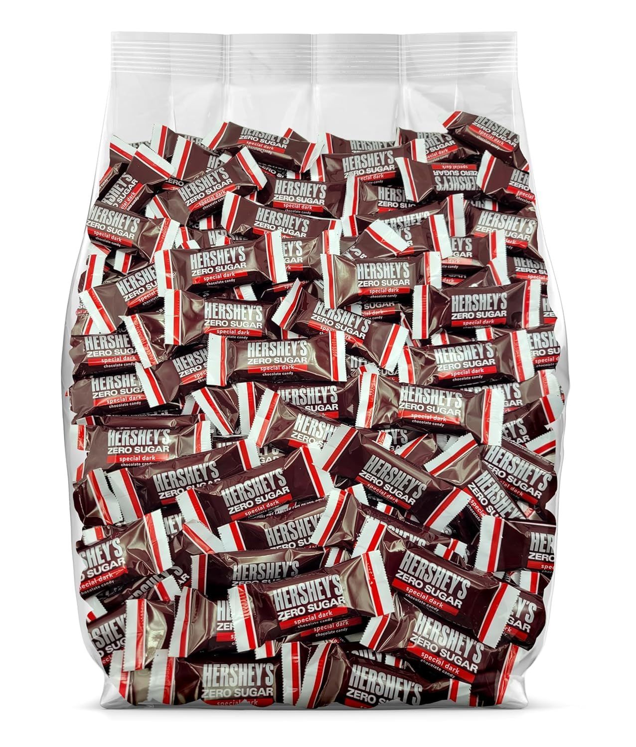 Hershey Sugar Free Dark Chocolate Miniature Bars - Bulk Special Dark Chocolate with Zero Sugar - Individually Wrapped Bulk Chocolate - Sugar Free Hershey Dark Chocolate - 50 Pieces