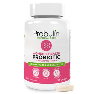Probulin Women s Probiotics, Daily Vaginal, Gut and Immune Health Supplement Capsules, 20 Billion CFU, 12 Probiotic Strains, Vegan, 30 Count Bottle