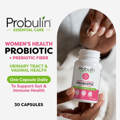 Probulin Women s Probiotics, Daily Vaginal, Gut and Immune Health Supplement Capsules, 20 Billion CFU, 12 Probiotic Strains, Vegan, 30 Count Bottle