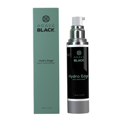 Agave Black - Hydro Edge Men&#39;s Daily Face Moisturizer for Sensitive, Dry Oily Skin, Made with Hyaluronic Acid Natural Ingredients, Hydrating Anti Aging Face Cream