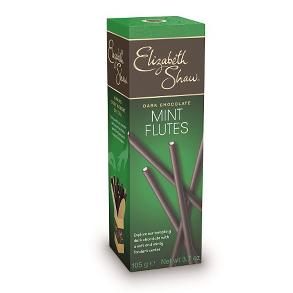 Elizabeth Shaw Dark Chocolate Mint Flutes (105g) by Groceries