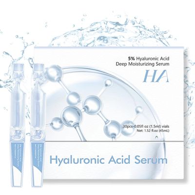 5 Hyaluronic Acid Serum Ultra-Hydarting Vials 30pcs - Hyaluronic Acid Serum for Face - Face Ser um for Women Anti Aging - Single-Use Hyaluronic Ac id Tubes - Nourish,Firm,Soothe, Ultra Hydrating