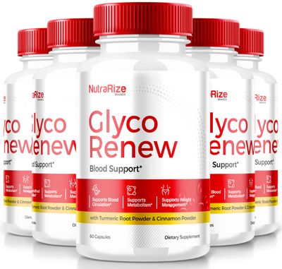 NutraRize (Pack of 5 Glyco Renew Pills, All Natural Blood Support Formula, Maximum Strength Supplement to Maintain Stable Levels, Your Journey Towards Health, Official Reviews (300 Capsules)