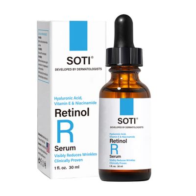 Soti 2.5 Retinol Serum, Reduces Wrinkles, Age Spots, Post-Acne Marks. Stimulates Collagen, Firm Skin, Anti Aging with Hyaluronic Acid, Niacinamide (30ml)