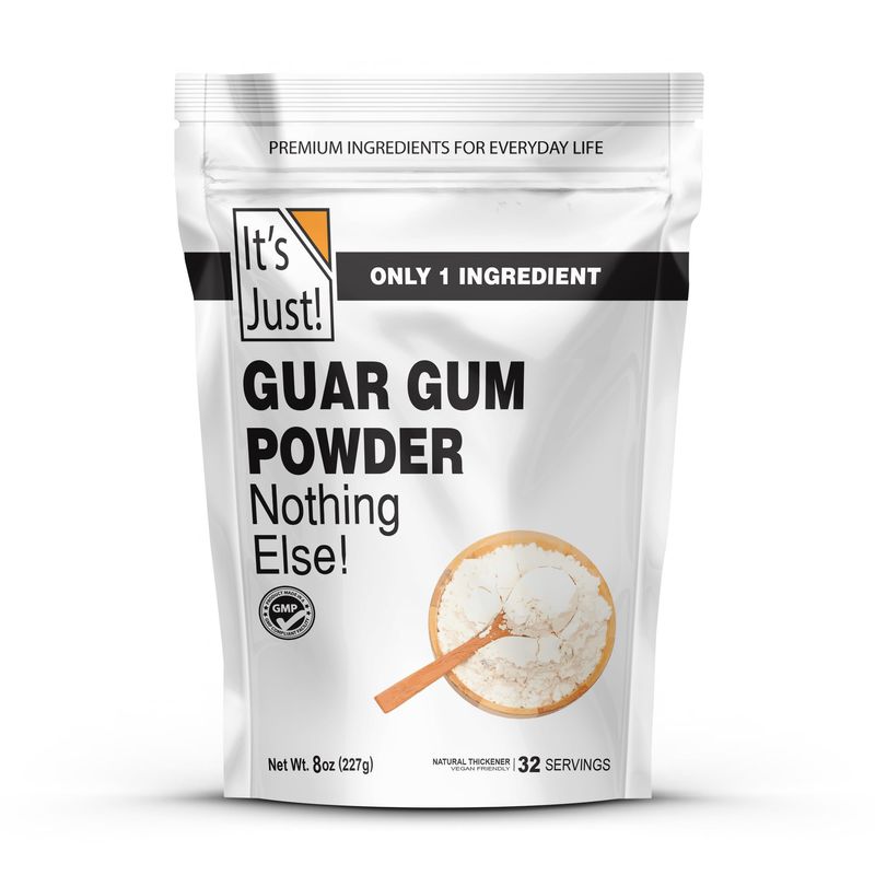It&#39;s Just - Guar Gum, Gluten-Free, Non-GMO, Plant-Based Thickener Binder, Thickens Cold Items, Keto Baking, Substitute Xanthan Gum, 8oz