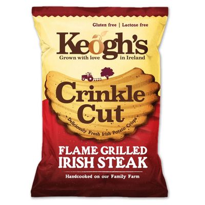 Keoghs Flame Grilled Irish Steak Crinkle Cut Crisps (7 x50g Packets)