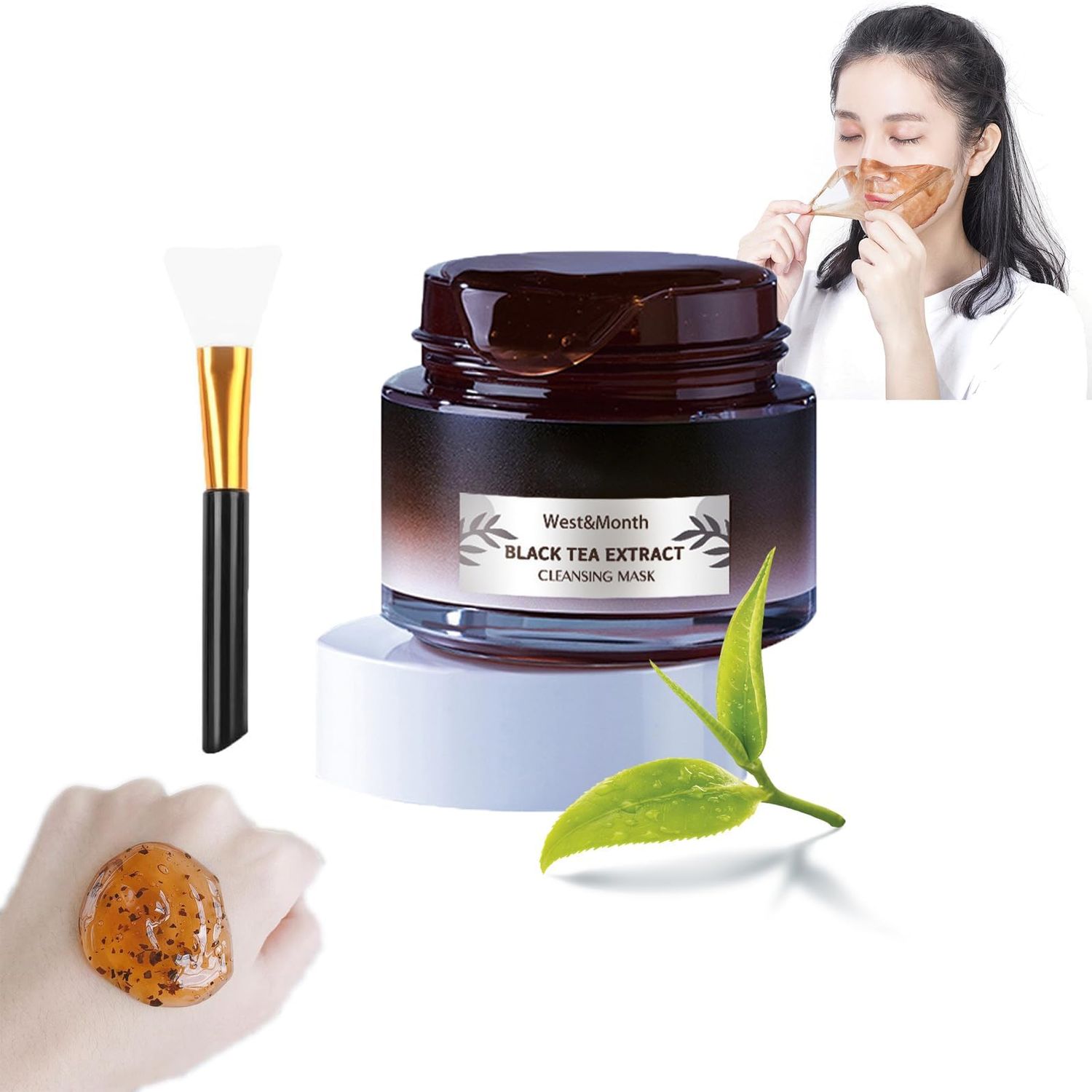 RCSCBC Soly Black Tea Face Mask,Soly Black Tea Mask,Soly Skin Black Tea Mask,Black Tea Skinning Peel off Mask,Black Tea Mask Peel Off (1PCS)