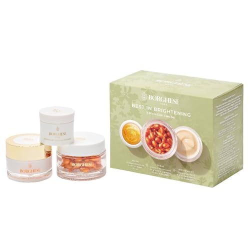Borghese 3-Piece Best in Brightening Gift Set - Includes Firming Mask, Vitamin C Serum Capsules Vitamin E Face Cream, Anti Aging Skin Care Set