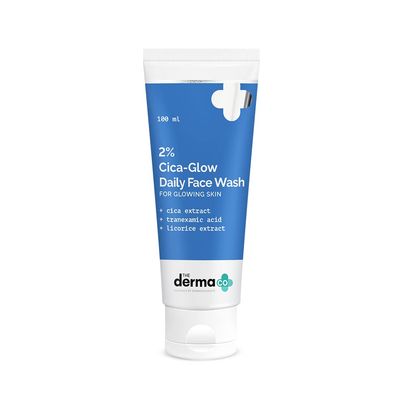 The Derma Co 2 Cica-Glow Daily Face Wash with Tranexamic Acid Licorice Extract for Glowing Skin - 100ml