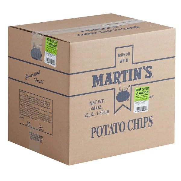Martin&#39;sPotato Chips 3 lb. Economy Sized Box- Sour Cream and Onion