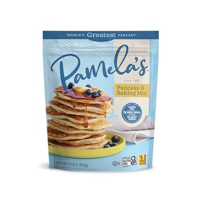 Pamela&#39;s Gluten Free Baking and Pancake Mix, Waffles, Cake Cookies Too, 4-Pound Bag (Pack of 3)