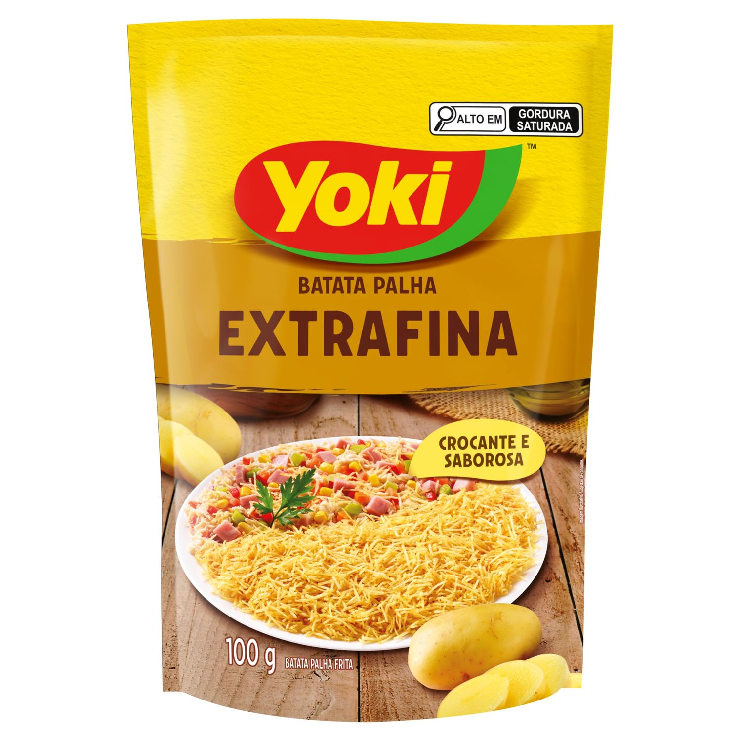 Yoki - Extra Thin Potato Sticks - 3.53 Oz (PACK OF 1) Batata Palha Extrafina - 100g