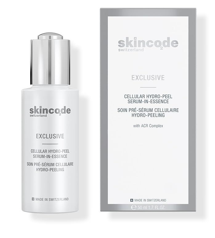 Skincode Exclusive Cellular Hydro-Peel Serum-in-Essence 50ml Hydrating Refining Anti-Aging Serum 5 Lactic Acid Tri-Peptide Infused with Swiss Glacial Water Pentavitin