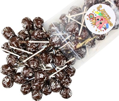 Grandys Candys Single Flavored Tootsie Pops- Variety of Sizes- Great for Parties, Holidays, Parades, Festivals, Showers, and More -Chocolate 1 Lb.