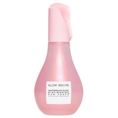 Glow Recipe Watermelon Niacinamide Dew Drops - Brightening, Plumping Hydrating Face Serum, Makeup Primer Liquid Highlighter with Hyaluronic Acid - Dewy Glowing Korean Skin Care (80ml)
