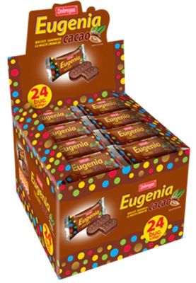DOBROGEA EUGENIA WITH COCOA BISCUIT AND CHOCOLATE CREAM DISPlAY BOX 24pcs x 36g 864g 30oz BOX