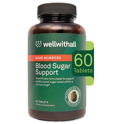 WellWithAll Glucose Metabolism Wellness Supplement with Berberine Supports Energy Balance Healthy Weight Natural Metabolic Health Formula - 60 Tablets