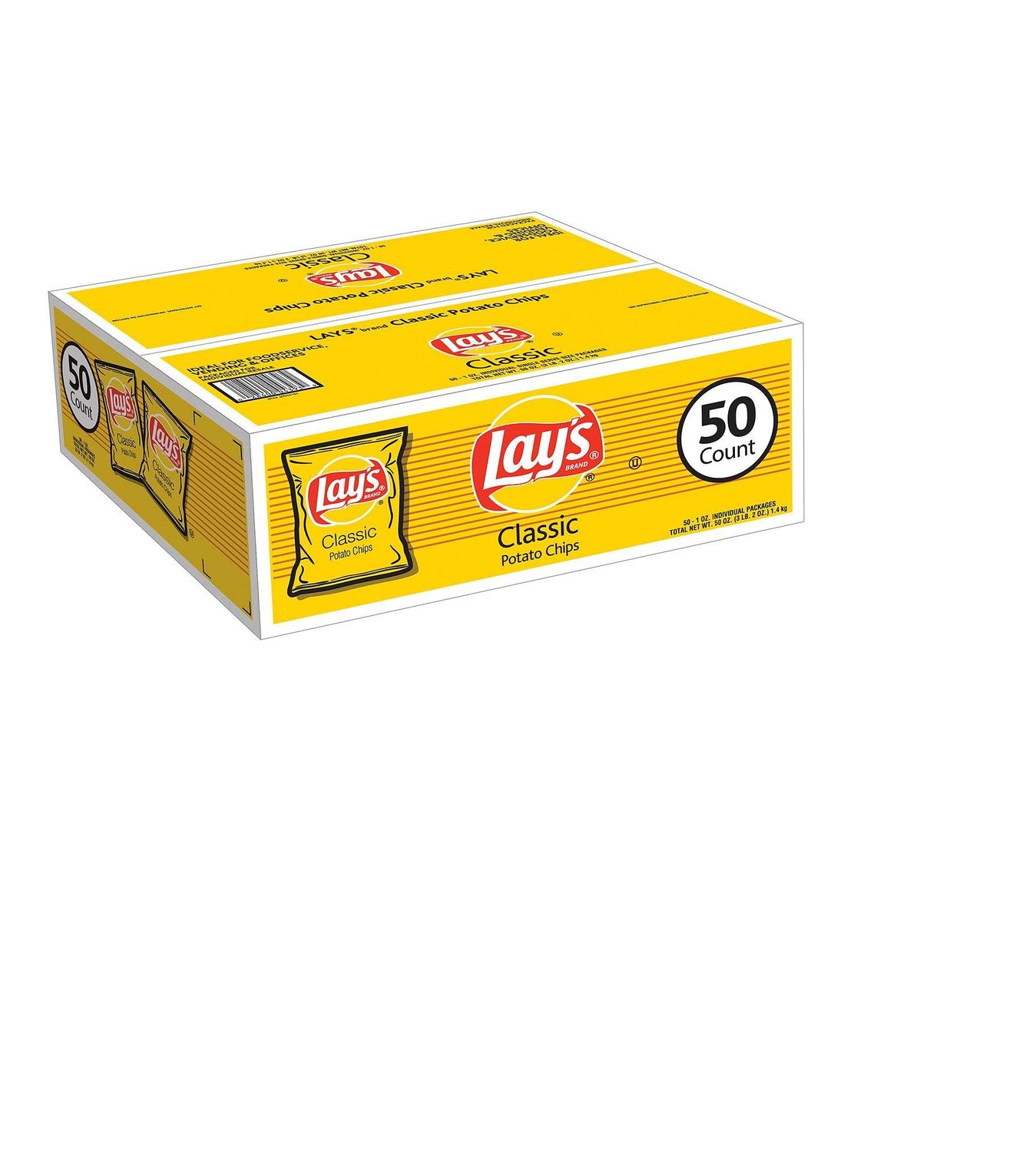 Lay&#39;s Classic Potato Chips (1 oz. bags, 50 ct.) (pack of 2)