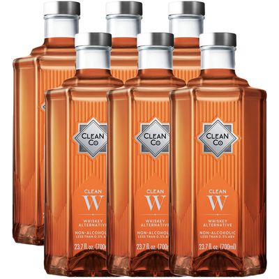 Clean Co Non-Alcoholic Whiskey Alternative 700ml Bottle Made in England Premium Alcohol-Free Spirit Sugar Free, Gluten Free Spirits