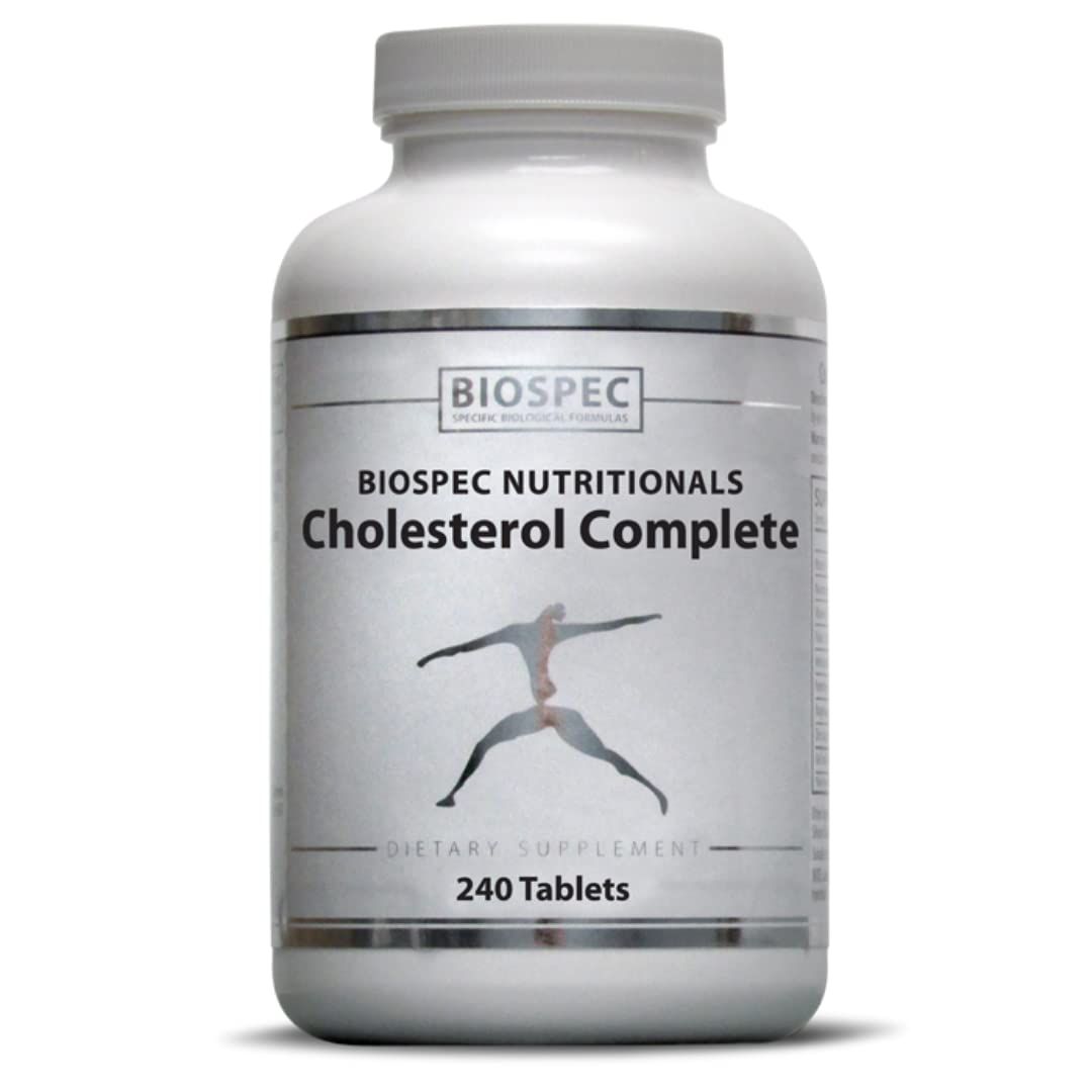 BIOSPEC NUTRITIONALS Cholesterol Complete - Natural Cholesterol Support for Cardiovascular and Heart Health - Red Yeast Rice, CO-Q-10, Hawthorn, Magnesium (240 Tablets)