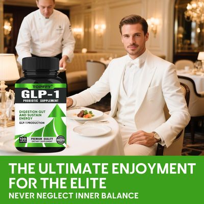 Topffy GLP-1 Supplement Weight Loss GLP1 Support for Women Men, for Immune, Energy, Digestion, Gut Overall Health Daily Support GLP1 Levels - 120 Capsules