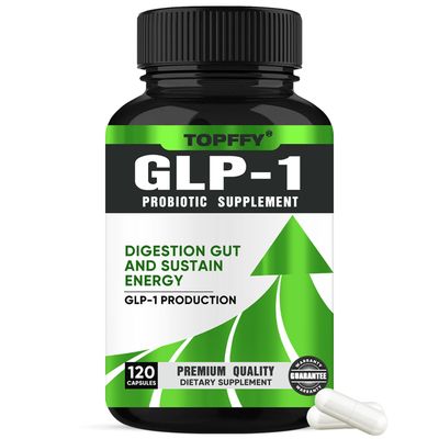 Topffy GLP-1 Supplement Weight Loss GLP1 Support for Women Men, for Immune, Energy, Digestion, Gut Overall Health Daily Support GLP1 Levels - 120 Capsules