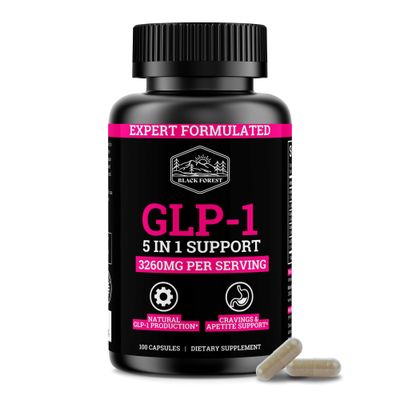 GLP-1 Supplement Support (GLP-1 Supplement Women) GLP Activate with GLP-1 Probiotic Green Tea Extract (5 in 1 GLP-1 Booster) 3260mg Per Serving (1 Month Supply) For Metabolism Support