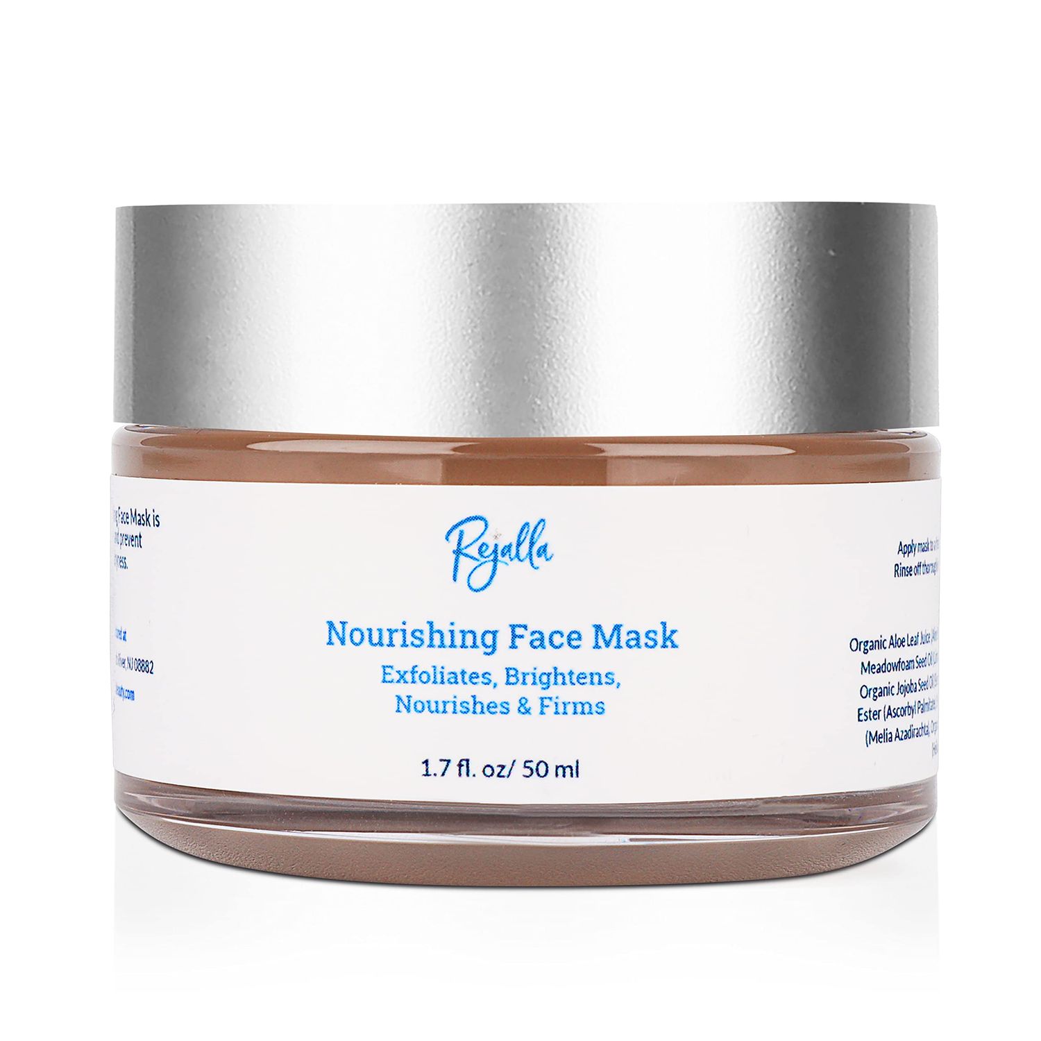 Rejalla Tightening Face Mask Skin Care- Vit C, E, MSM, Pink and green clay, organic aloe juice, and Jojoba oil brightens, nourishes, firms and evens skin tone giving a natural glow. Made in USA