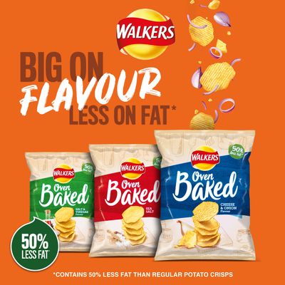 Walkers Baked Variety Multipack Crisps, 6 x 25 g