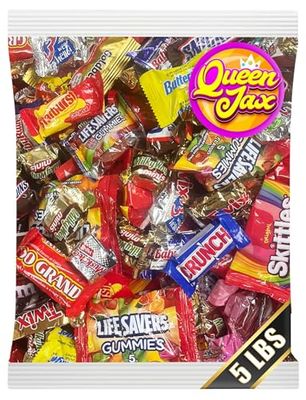 Chocolate and Candy Variety Pack - 5 LB Assorted Chocolates and Candies Bulk - Big Candy Bag Mix - Bulk Individually Wrapped Variety CandyBag