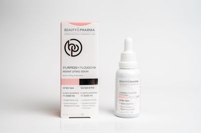 Beauty Pharma Instant Lifting Serum: 3 Peptides 1 Oligo HA Lift, Smooth, and Revitalize Your Skin for Youthful Radiance Men Women