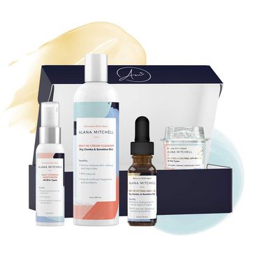 At Home Anti Aging Facial Set - 4 Piece Skincare Kit All Skin Types with Vitamin C Moisturizer, Retinol Oil, Cream Cleanser and Peel Off Face Mask - Younger Healthier Skin