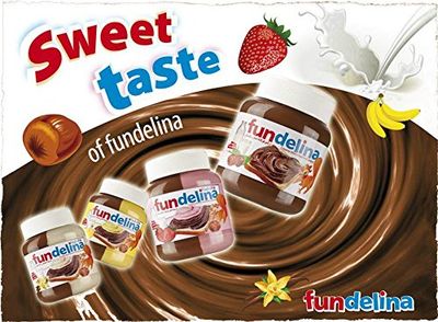 Fundelina All Natural Original Greece Hazelnut Fruit Spreads (Chocolate Hazelnut Strawberry)