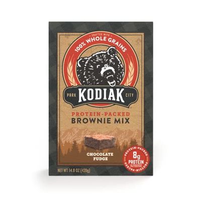 Kodiak Brownie Baking Mix, Chocolate Fudge, High Protein,100 Whole Grains, (Pack of 1)