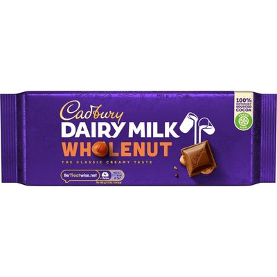 Cadbury Dairy Milk Whole Nut Bar 180g