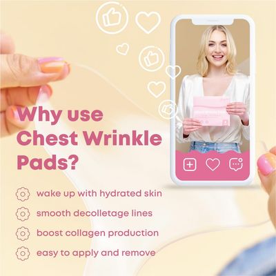 Chest Wrinkle Patches Reusable Anti-Aging Patches for Fine Lines Long-Lasting Wrinkle Pads for a Youthful Appearance Skin-Safe Chest Care Solution Includes 4 Durable Pads for a Smooth Look 4ct