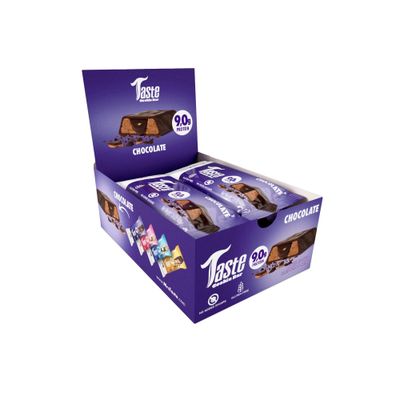 Mrs Taste Cookie Bar, On the Go Protein Bar with No Added Sugars, Gluten Free, Great Tasting Snack (12 Count, Chocolate)