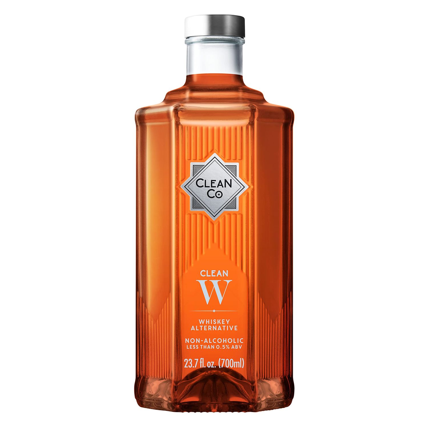 CleanCo Clean W - Non-Alcoholic, Low Calorie No Sugar, No Sweeteners Whiskey Alternative Vegan, Gluten-free, 70cl