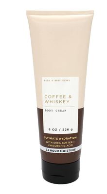 Bath and Body Works Hyaluronic Acid Body Cream For Men 8 Ounce (Coffee Whiskey)