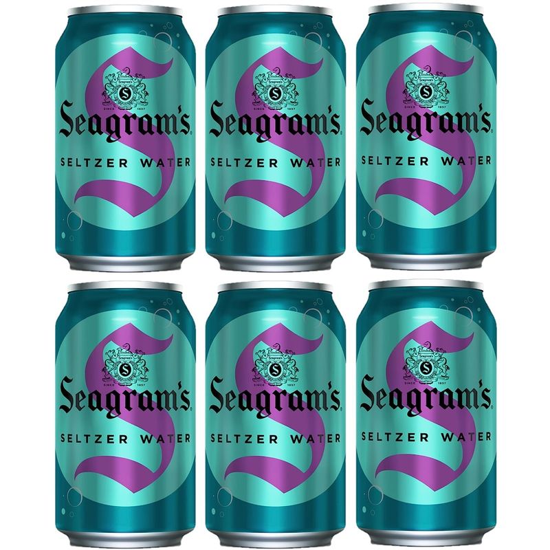 Your Online Store Inc Seltzer Water, 12 oz. Cans, Pack of 6