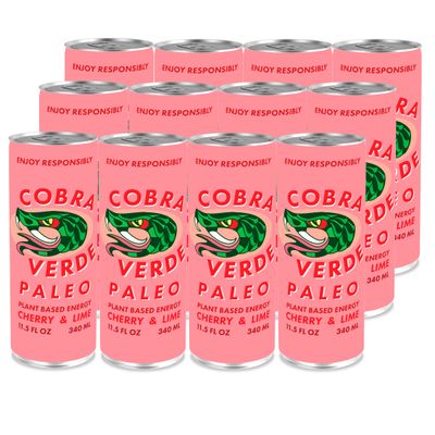 Paleo Verde Sparkling Green Coffee Lime Cherry Caffeinated Seltzer