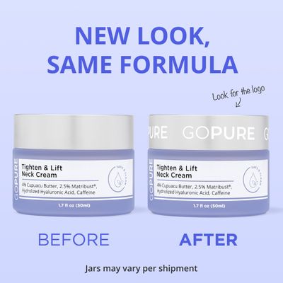 goPure Neck Firming Cream, Pack of 2 - Anti-Aging Neck Cream for Tightening and Wrinkles for an Even Skin Tone and Neck Lift - With Pro-Active Firming Complex, 1.7 oz